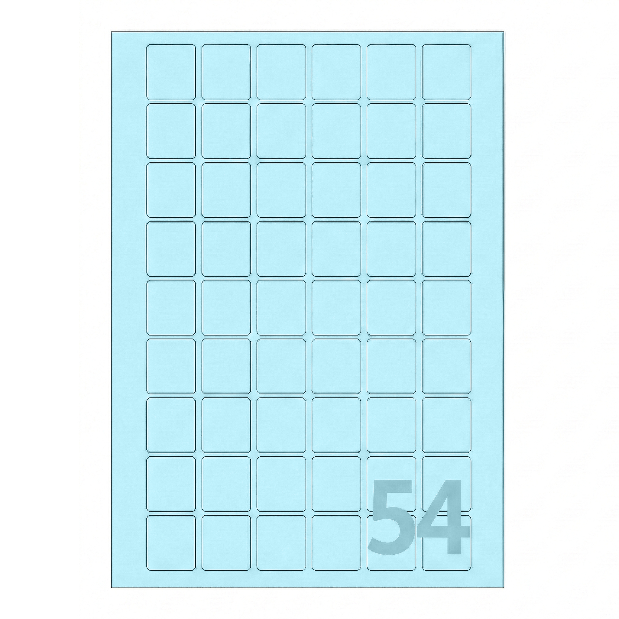 칼라라벨 / 54칸 (2.6x2.953cm)